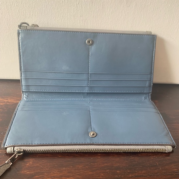 Coach Double Zip Wallet - Heather Gray - Picture 3 of 8